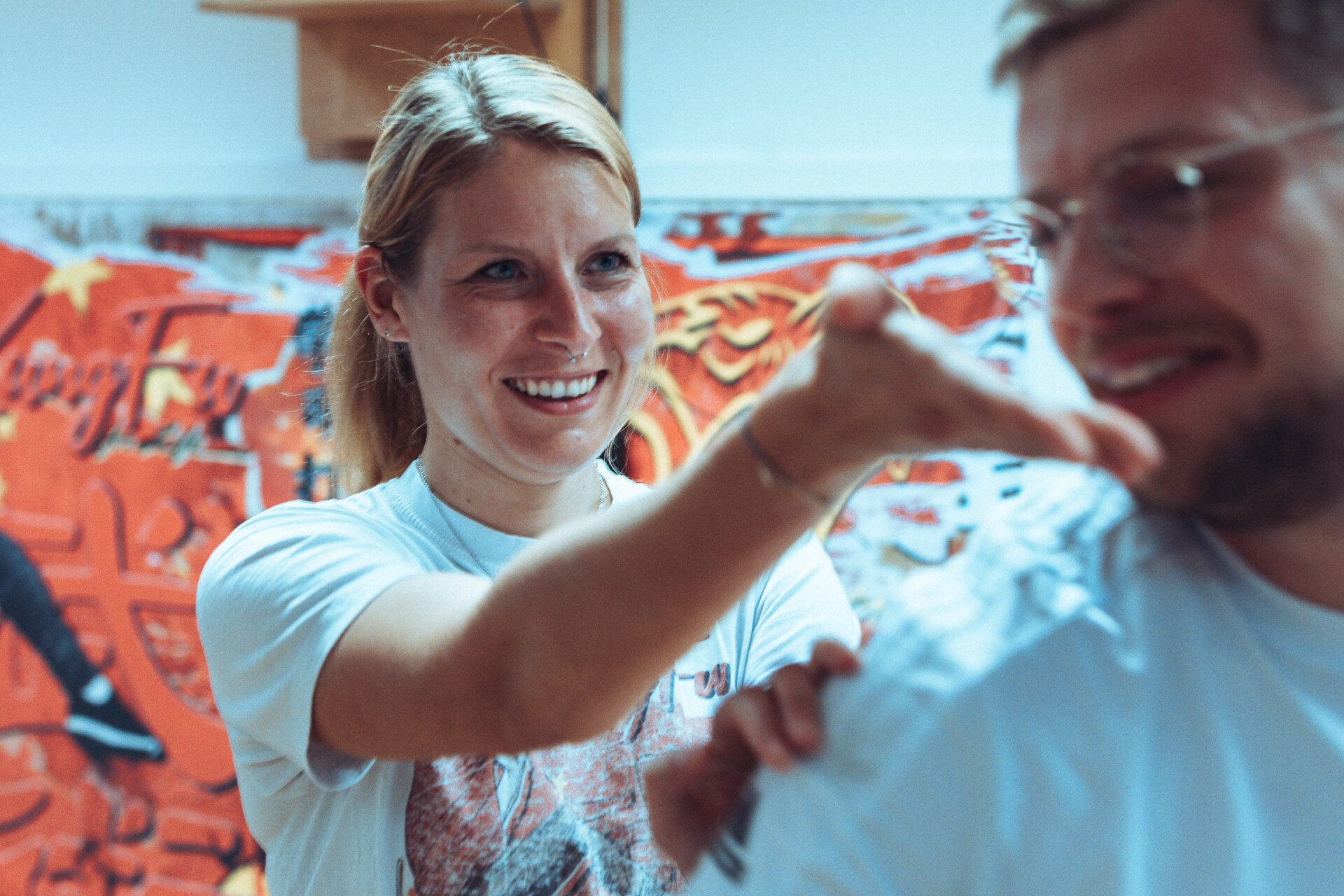 Schülerin beim Wing Chun Training in Köln